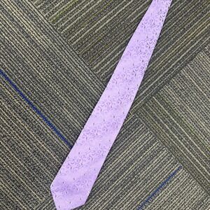 Sean John Men's Lavender Swirl Pattern Formal Necktie Purple